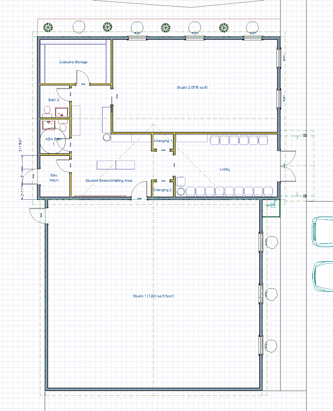 Sunbury Dance Academy new studio floor plan